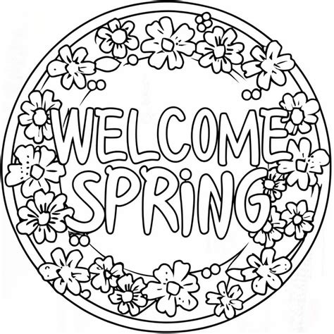 Toradh íomhá ar Welcome Spring Coloring
