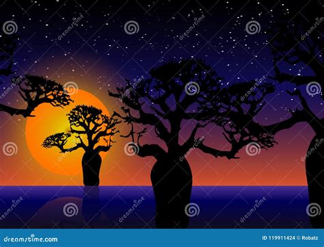 Afbeeldingsresultaten voor Boab Twin Tree Silhouette