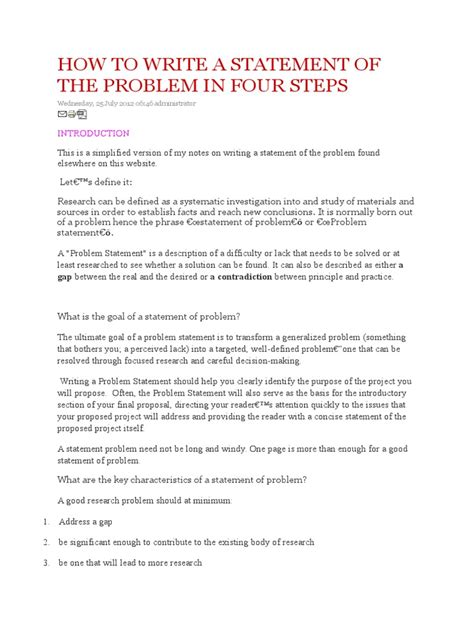 How to Explain Our Problem Statement as Introduction に対する画像結果