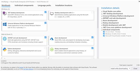 Image result for Visual Studio Install Options