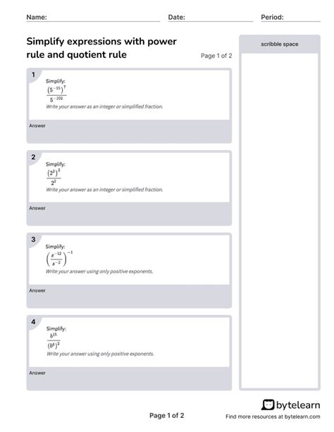 Résultat d’images pour Quotient Rule with Negative Exponents Problems