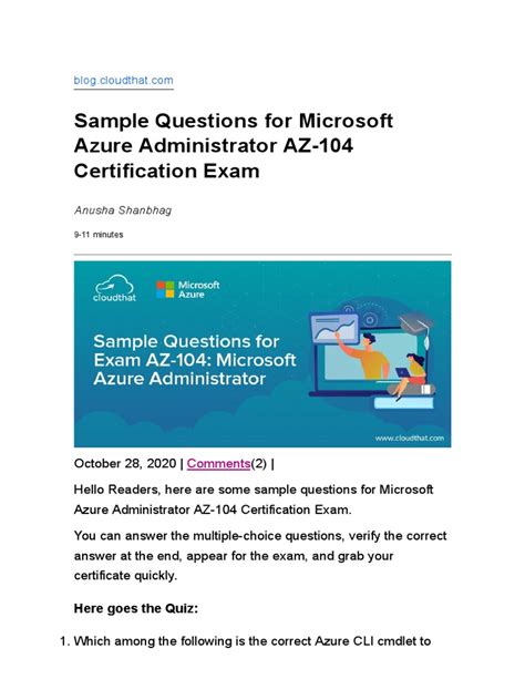 Image result for Azure Certification Questions