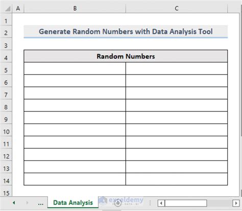 Image result for Excel Random Number Generation Data Analysis