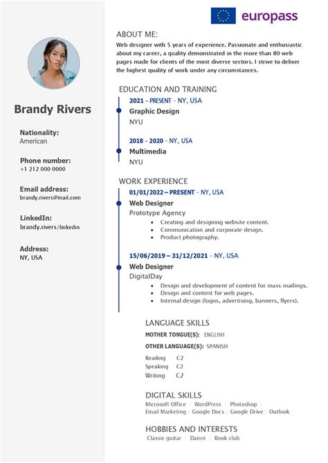Afbeeldingsresultaten voor Resume CV Example