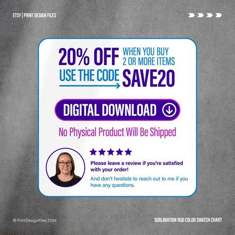 Toradh íomhá ar Sublimation Color Code Chart