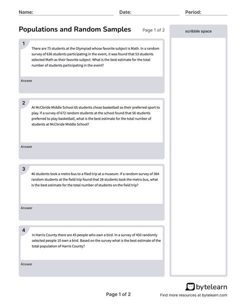 Toradh íomhá ar Sampling Worksheet