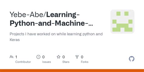 Machine Learning Projects GitHub Python に対する画像結果