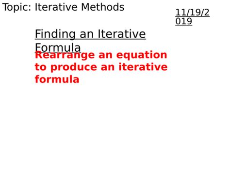 Image result for Iterative Formula