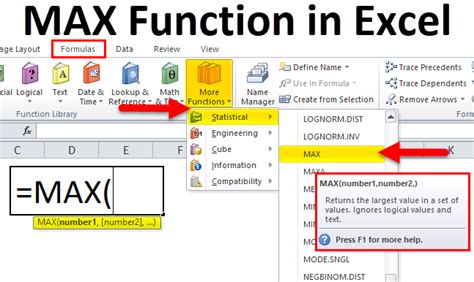 Afbeeldingsresultaten voor Max IF Function Excel