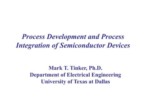 Image result for Process Integration Engineer Semiconductor
