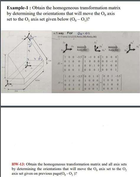 Image result for Homogeneous Transformation Matrix of a Cube Examples