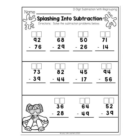 Image result for 2nd Grade Subtraction Math Questions