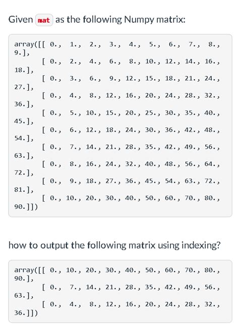 Toradh íomhá ar Numpy Matrix Indexing