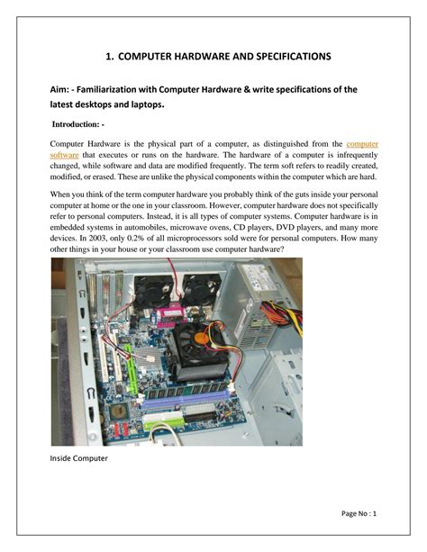 Image result for Computer Hardware Components and Specifications