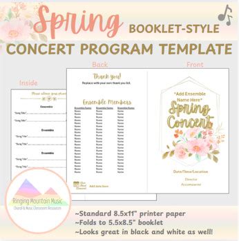 Image result for Elementary Concert Program Template