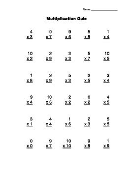 Image result for Easy Multiplication Test