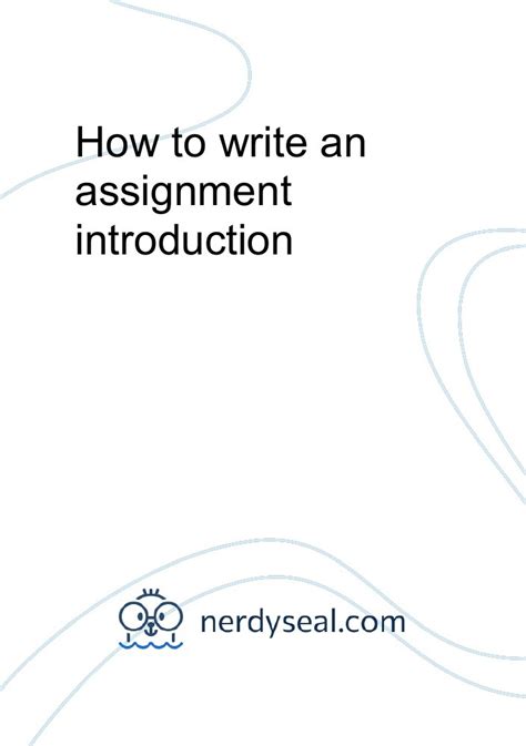 Image result for How to Write An Introduction for Assignment