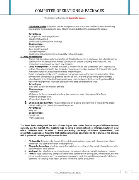 Computer Packages Course PDF に対する画像結果