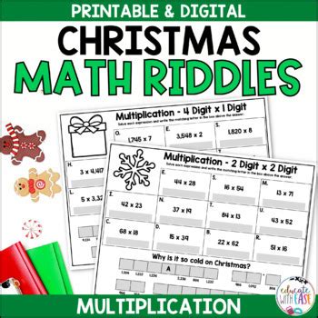 Résultat d’images pour Holiday Multiplication Riddle Worksheet