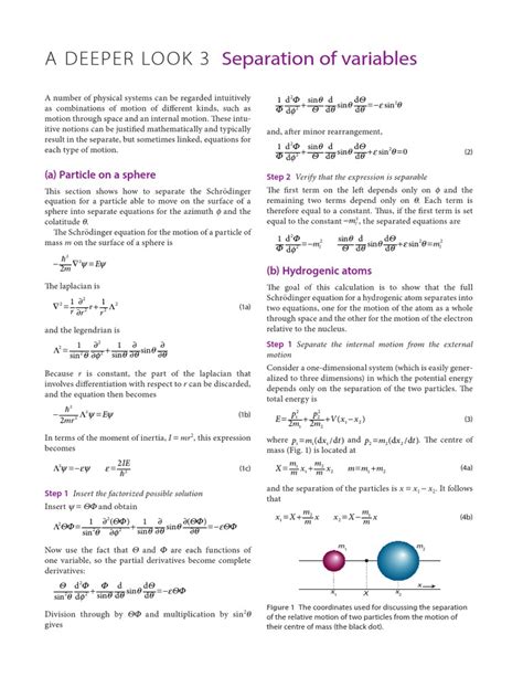 Image result for Separation of Variables Chart