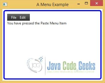 Image result for JavaFX Window Menu