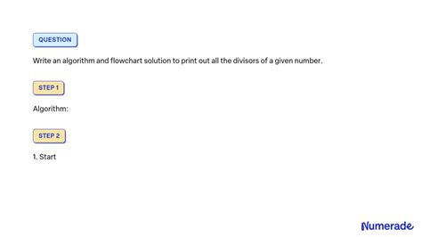 Image result for Algorithm Flowchart for to Print Divisors of Given Numbers
