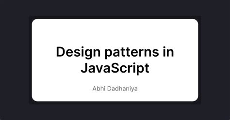 JS Design Pattern Examples に対する画像結果