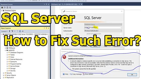 Afbeeldingsresultaten voor SQL Database Connection Error
