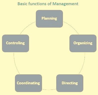 Image result for Chart of Function of Management