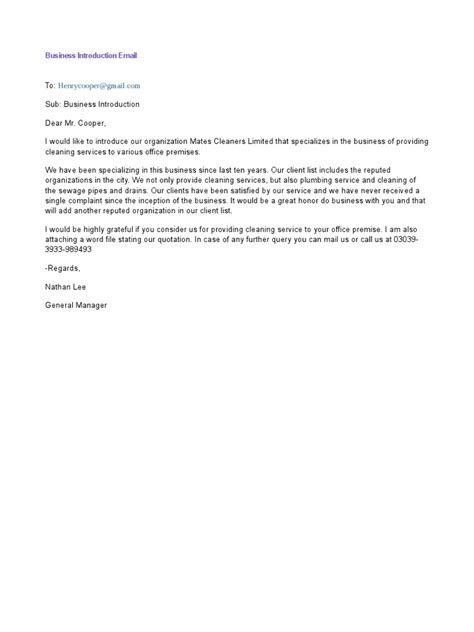 Image result for Formal Introduction Email