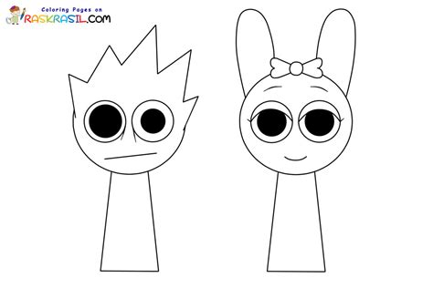 Sprunki Horror Fun Bot Coloring Pages に対する画像結果