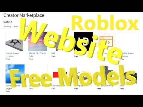 Roblox Website and Free Models (Roblox Studio Tutorial for New ...