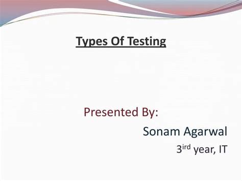 Image result for Testing Types PPT