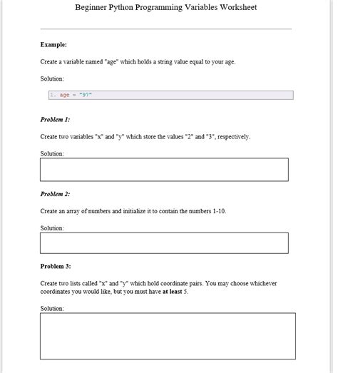 Toradh íomhá ar Beginning Python Programming Programming Exercise