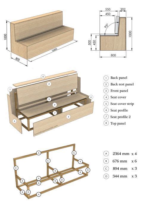 Restaurant Table Bench Design Plan に対する画像結果