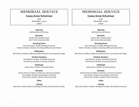 Image result for Sample Memorial Service Program