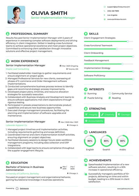 Toradh íomhá ar Implementation Manager Resume