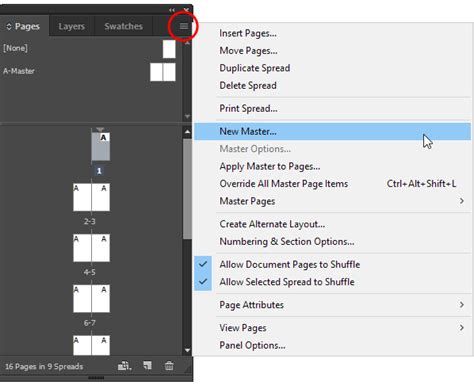 Afbeeldingsresultaten voor InDesign Pages Panel Labels
