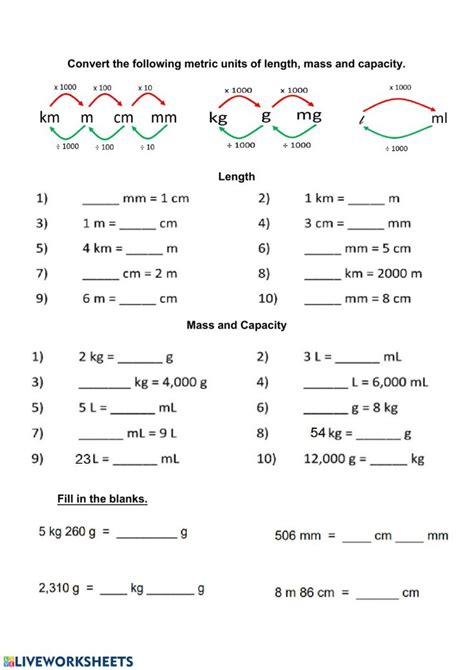 Practice Metric Conversions Answer Key に対する画像結果