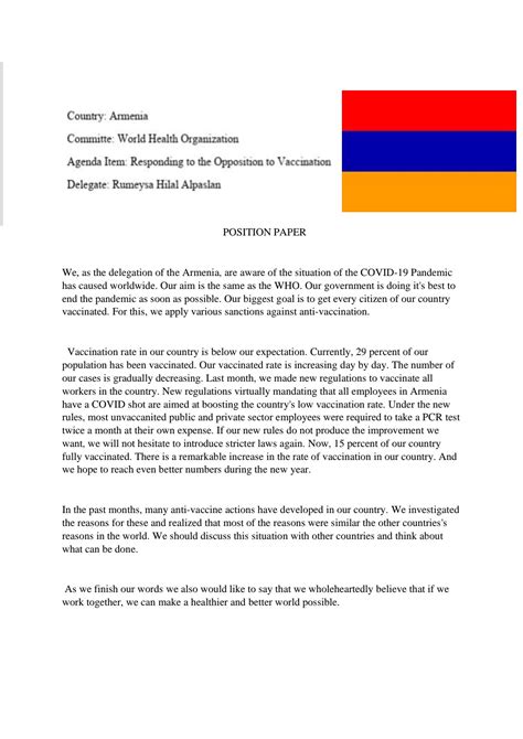 Image result for Position Paper Format Sample