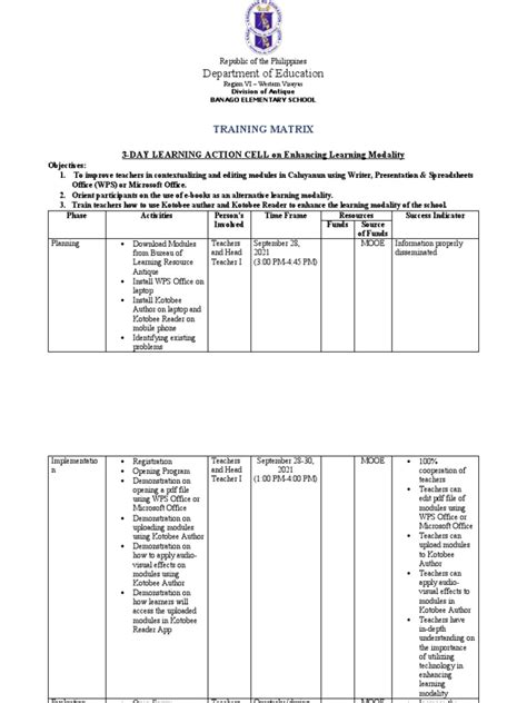 Program Matrix Basic Ed に対する画像結果