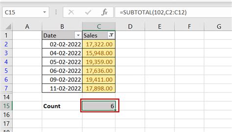 Toradh íomhá ar Excel Count Cell If a Certain Color