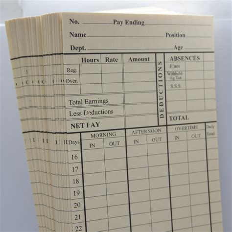 Time Card に対する画像結果