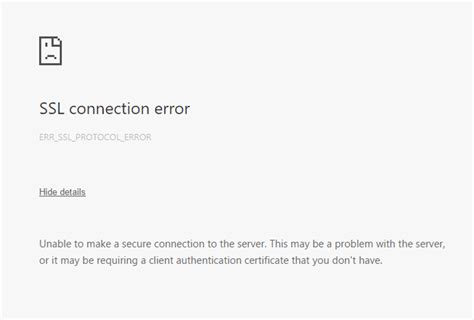 Toradh íomhá ar SSL Error Browser