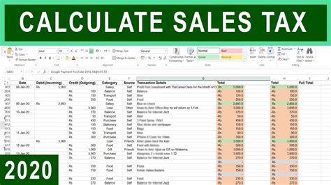 Image result for Excel Tax Formula