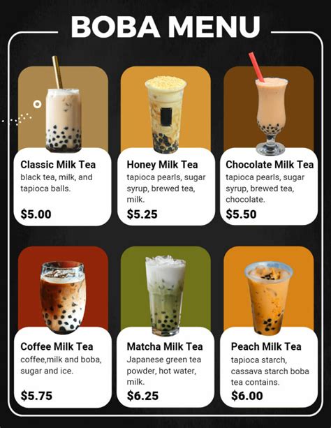 Image result for Boba Screen Menu