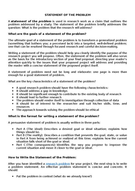 Image result for Statement of the Problem Case Study