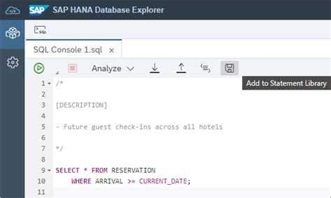 SQL Query in Hana に対する画像結果