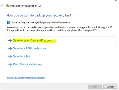 Image result for Store BitLocker Recovery Key in Ad