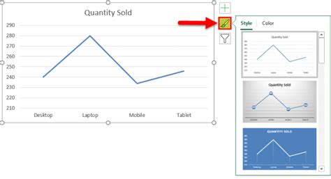 Image result for Excel Line Chart Option